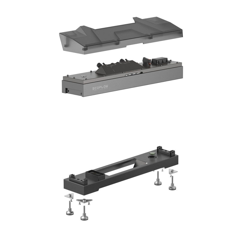 EcoFlow PowerOcean Plus Junction Box + Battery Base – Explosionsansicht