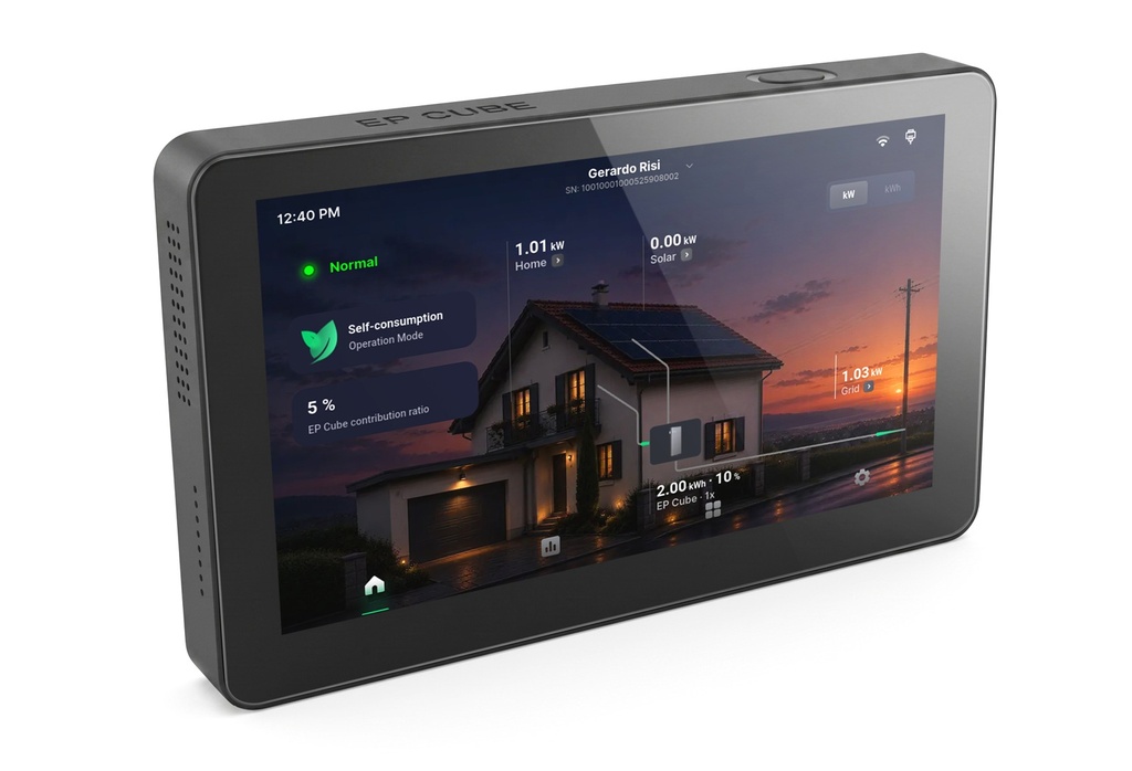 EP Cube HMI Home Management Display