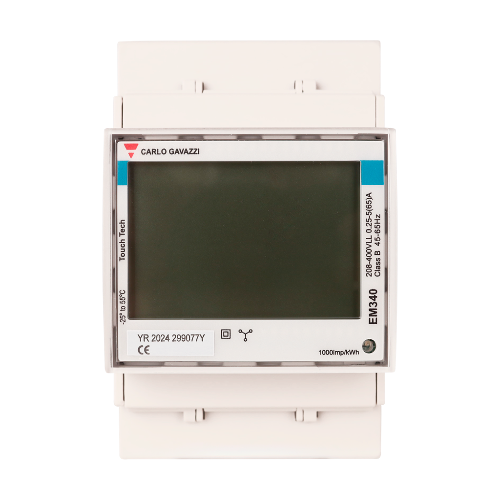 ZEWO Modbus Stromzähler dreiphasig mit Touch-Display